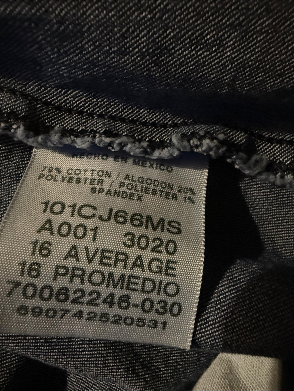 Dark Indigo Elastic Waist Denim Pants - Picture 2 of 2